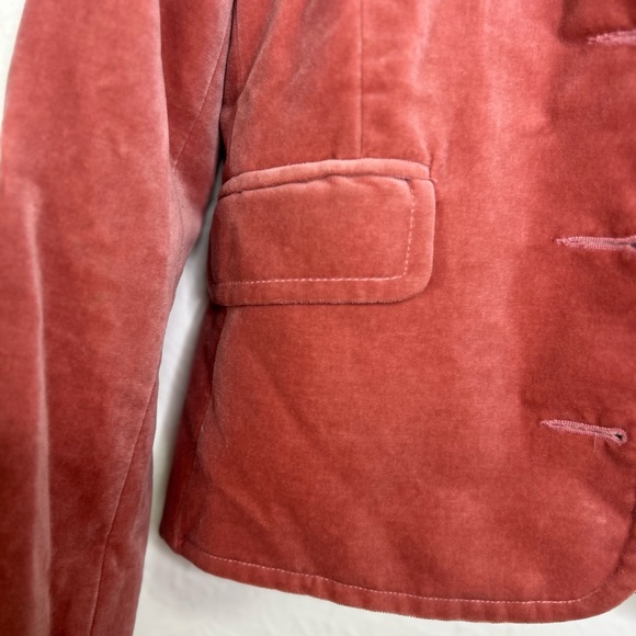 Juicy Couture Pink Velvet Button down Jacket Blazer - Picture 11 of 12